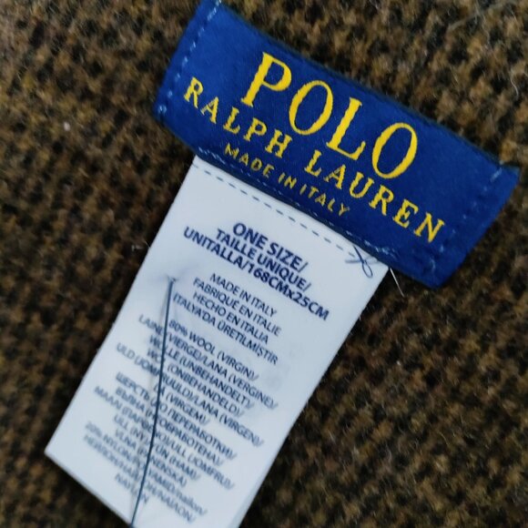 NWT POLO Ralph Lauren Plaid Preppy Scottish Embroidered Pony Wool Blend Scarf - Picture 10 of 13